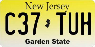 NJ license plate C37TUH