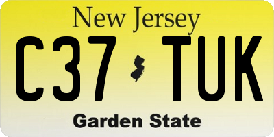 NJ license plate C37TUK