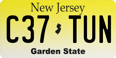 NJ license plate C37TUN