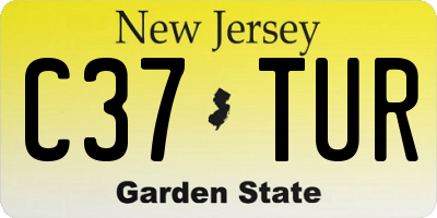 NJ license plate C37TUR
