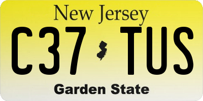 NJ license plate C37TUS