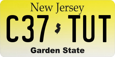 NJ license plate C37TUT