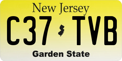 NJ license plate C37TVB