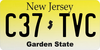 NJ license plate C37TVC