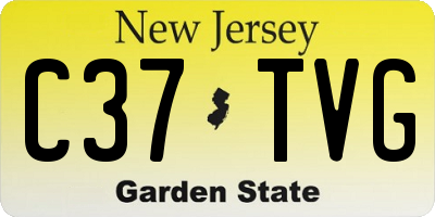 NJ license plate C37TVG