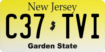 NJ license plate C37TVI
