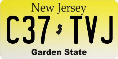 NJ license plate C37TVJ