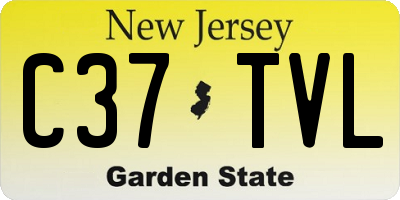 NJ license plate C37TVL