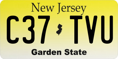 NJ license plate C37TVU