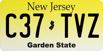 NJ license plate C37TVZ