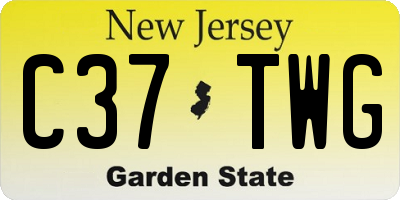 NJ license plate C37TWG