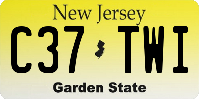 NJ license plate C37TWI