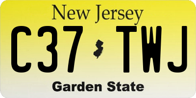 NJ license plate C37TWJ