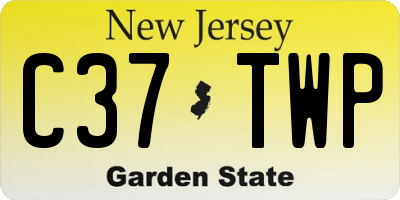 NJ license plate C37TWP