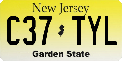 NJ license plate C37TYL