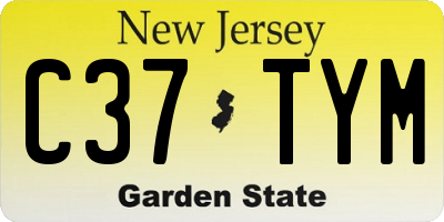 NJ license plate C37TYM
