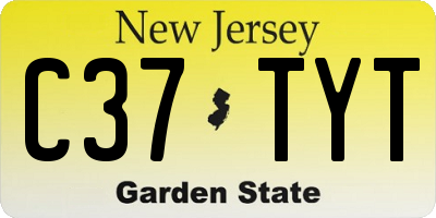 NJ license plate C37TYT