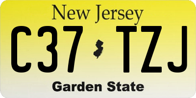 NJ license plate C37TZJ