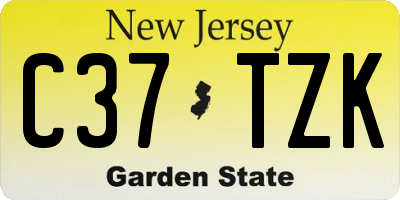 NJ license plate C37TZK