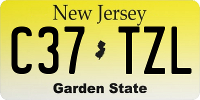 NJ license plate C37TZL