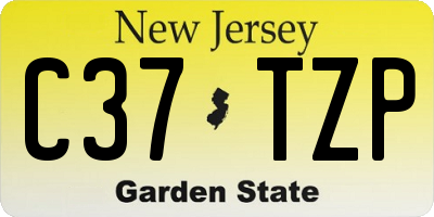 NJ license plate C37TZP