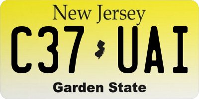 NJ license plate C37UAI