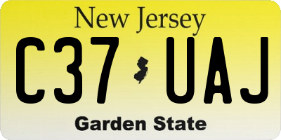 NJ license plate C37UAJ