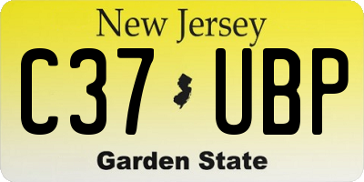 NJ license plate C37UBP