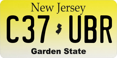 NJ license plate C37UBR