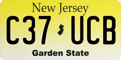 NJ license plate C37UCB