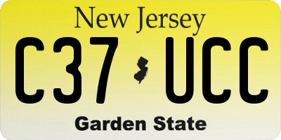 NJ license plate C37UCC