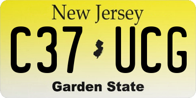 NJ license plate C37UCG