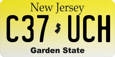 NJ license plate C37UCH