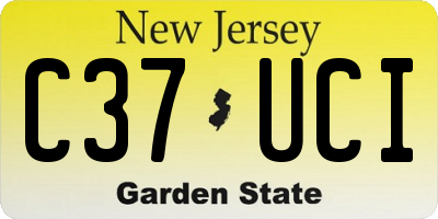 NJ license plate C37UCI