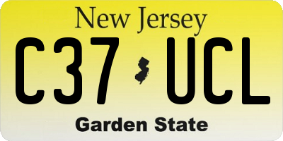 NJ license plate C37UCL