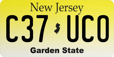 NJ license plate C37UCO