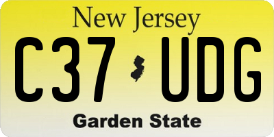 NJ license plate C37UDG