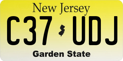 NJ license plate C37UDJ