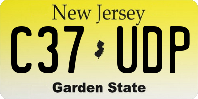 NJ license plate C37UDP