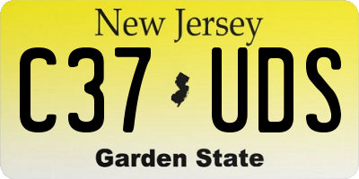 NJ license plate C37UDS