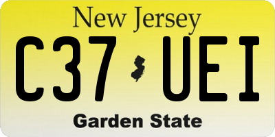 NJ license plate C37UEI