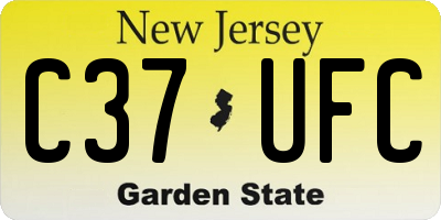 NJ license plate C37UFC