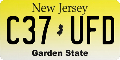 NJ license plate C37UFD