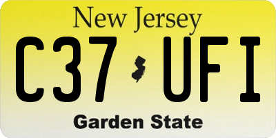 NJ license plate C37UFI