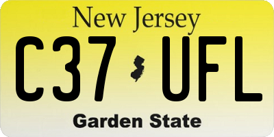 NJ license plate C37UFL