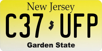 NJ license plate C37UFP
