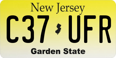 NJ license plate C37UFR