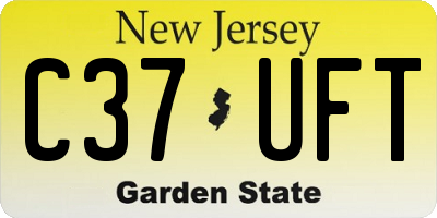 NJ license plate C37UFT