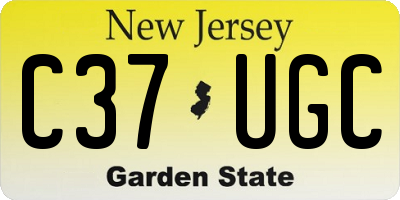 NJ license plate C37UGC