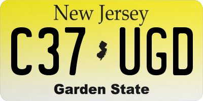 NJ license plate C37UGD